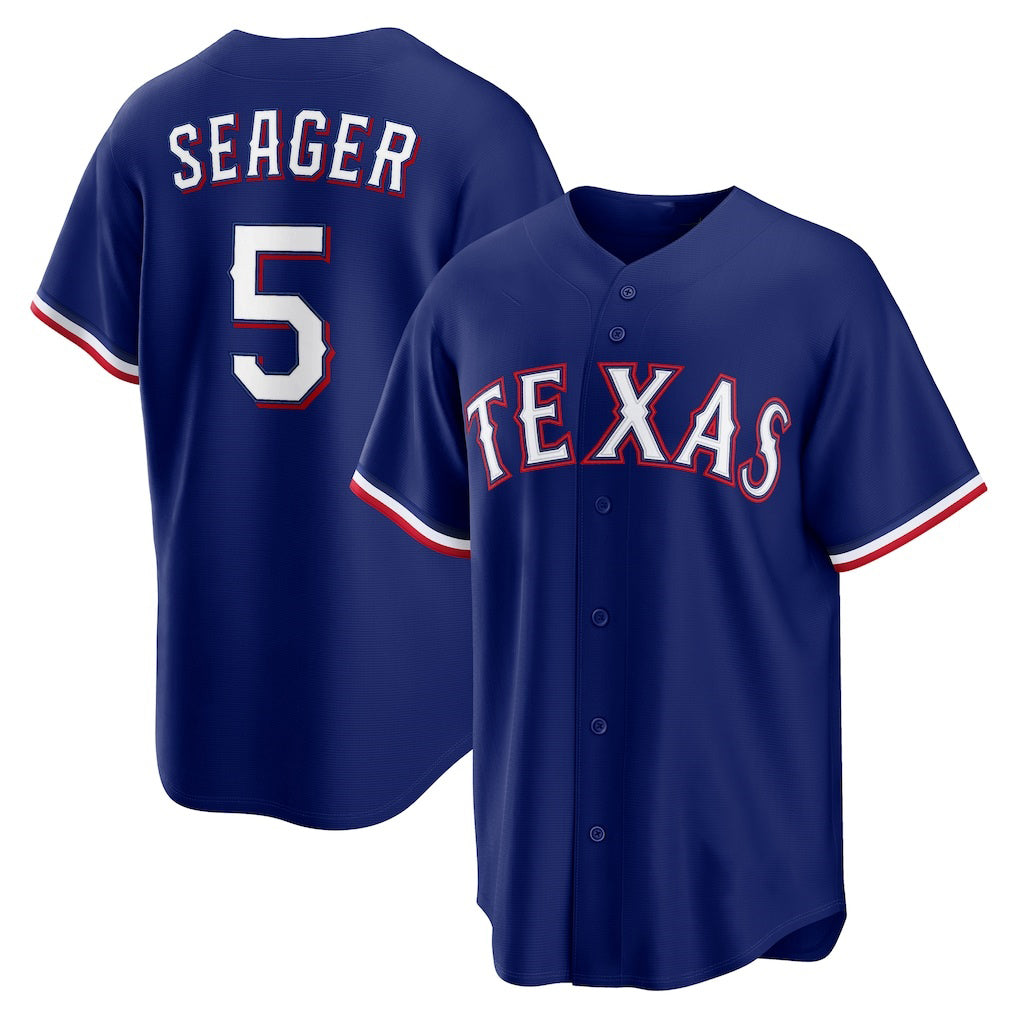 seanshop  Texas Rangers #5 Corey Seager Royal  Alternate 2 Replica Jersey