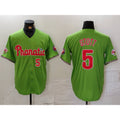 seanshop  Philadelphia Phillies #5 Bryson Stott Number Green  With Patch Stitched Cool Base Jersey