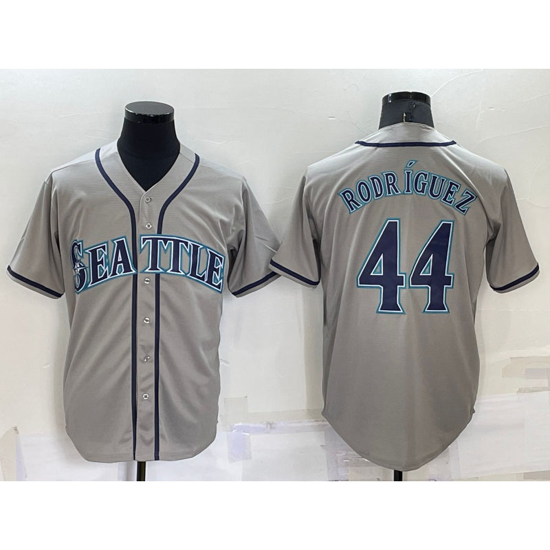 seanshop  Seattle Mariners #44 Julio Rodriguez Grey  Stitched Cool Base Jersey