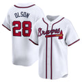 seanshop Atlanta Braves #28 Matt Olson White  Home Limited Player Jersey