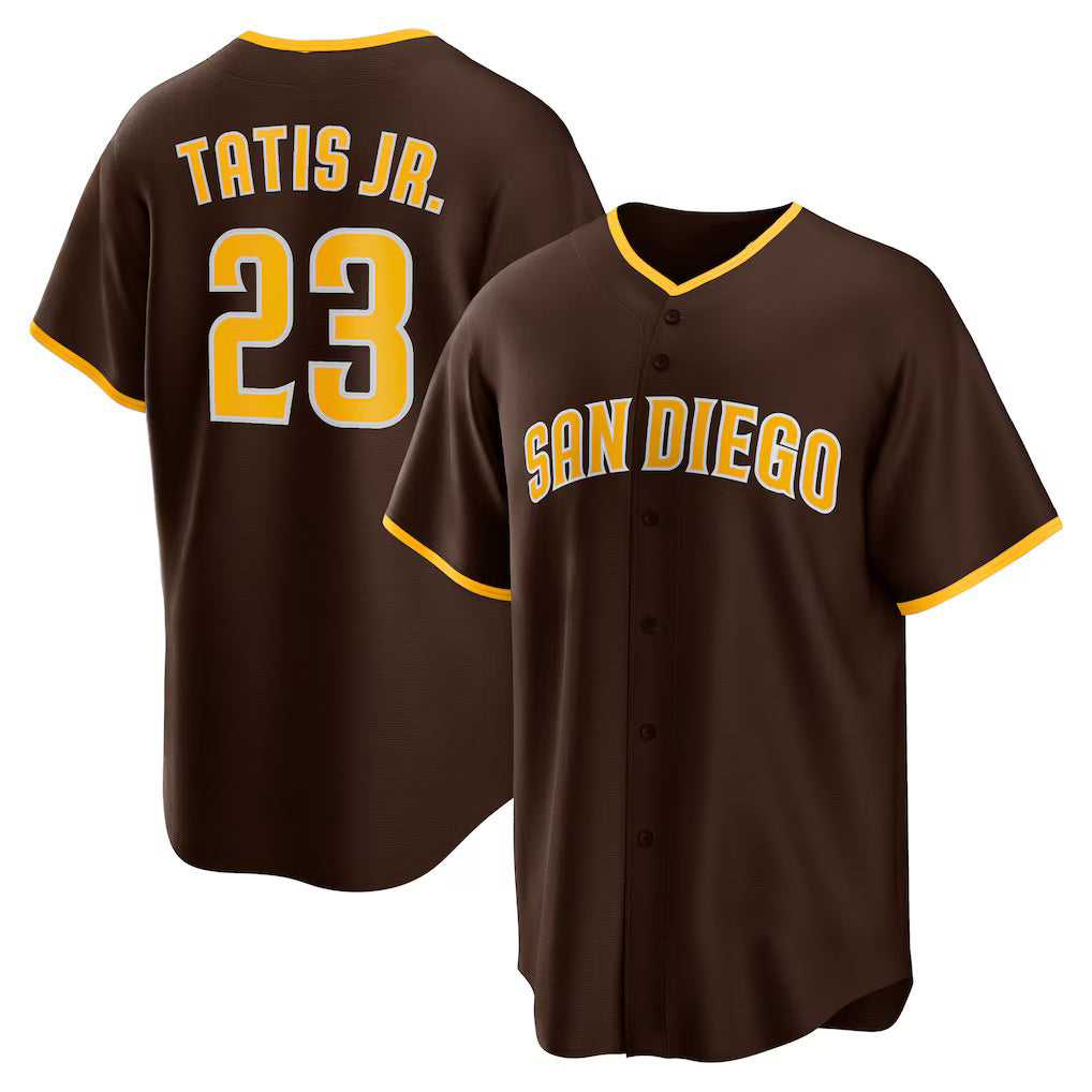 seanshop  San Diego Padres #23 Fernando Tatis Jr. Brown  Alternate Replica Player Jersey