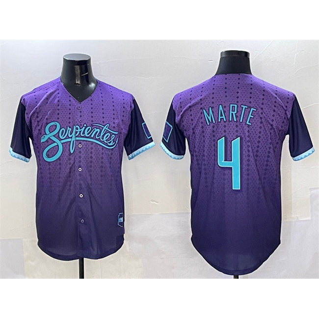 seanshop  Arizona Diamondbacks #4 Ketel Marte Purple  2025 City Connect Limited Stitched Jersey