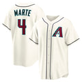 seanshop  Arizona Diamondbacks #4 Ketel Marte Cream  Home Replica Jersey