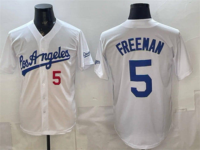 seanshop Los Angeles Dodgers #5 Freddie Freeman White  Alternate Stadium Stitched Jersey