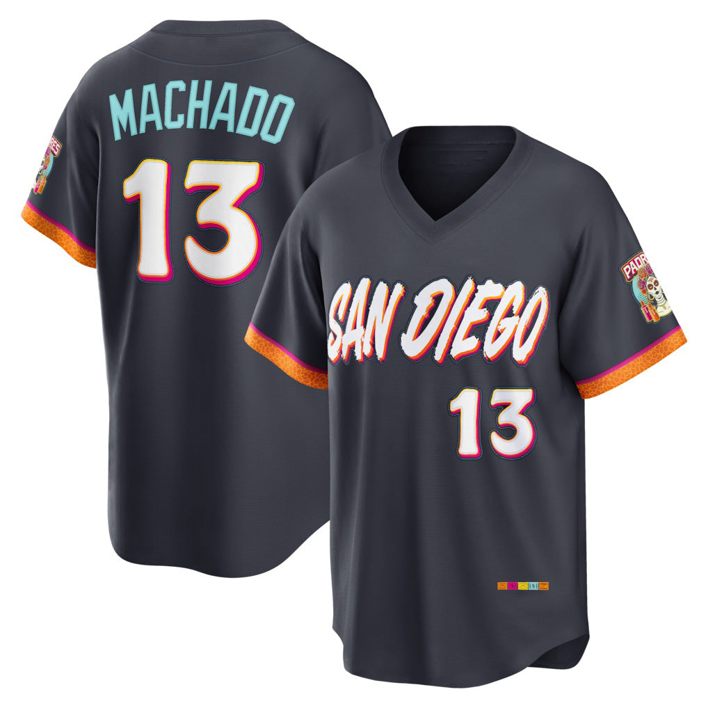 seanshop  San Diego Padres #13 Manny Machado Obsidian  2026 City Connect Stadium Jersey