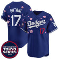 seanshop Los Angeles Dodgers #17 Shohei Ohtani Royal  2025 Tokyo Series Limited Stitched Jersey