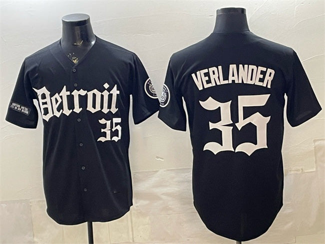 seanshop Detroit Tigers #35 Justin Verlander 2026 Black  'Motor Gothic Edition' Vapor Premier Limited Stitched Jersey