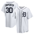 seanshop Detroit Tigers #30 Kerry Carpenter White  Home Replica Jersey