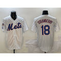 seanshop  New York Mets #18 Darryl Strawberry White  2025 Spring Training Cool Base Stitched Jersey