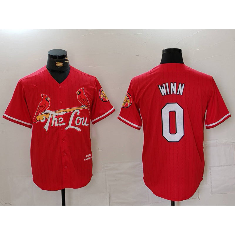 seanshop  St. Louis Cardinals #0 Masyn Winn Red  2024 City Connect Limited Stitched Jersey