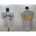 seanshop  New York Yankees #99 Aaron Judge White  Pinstripe Without Name Fashion Cool Base Jerseys