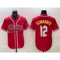 seanshop  Philadelphia Phillies #12 Kyle Schwarber Red  2024 City Connect Limited Stitched Jersey 2