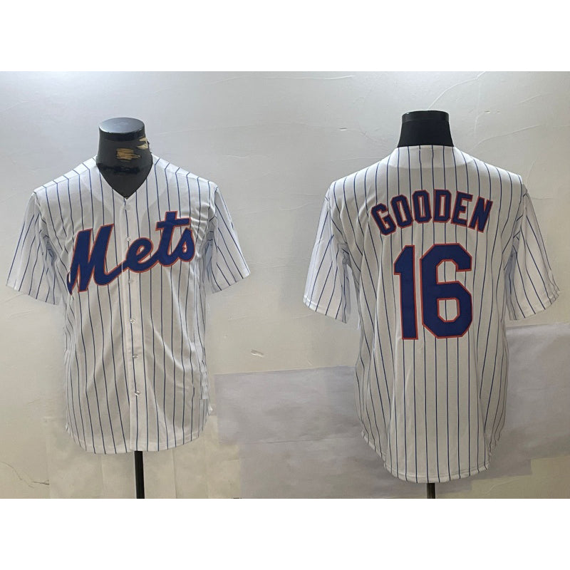 seanshop  New York Mets #16 Dwight Gooden White  Cool Base Stitched Jersey 2
