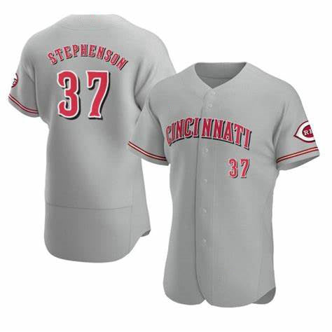 seanshop Cincinnati Reds #37 Tyler Stephenson Grey  Stitched Flex Base Jersey