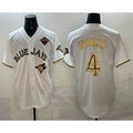 seanshop   Toronto Blue Jays #4 George Springer White Gold  2025 American League Champions Limited Stitched Jersey