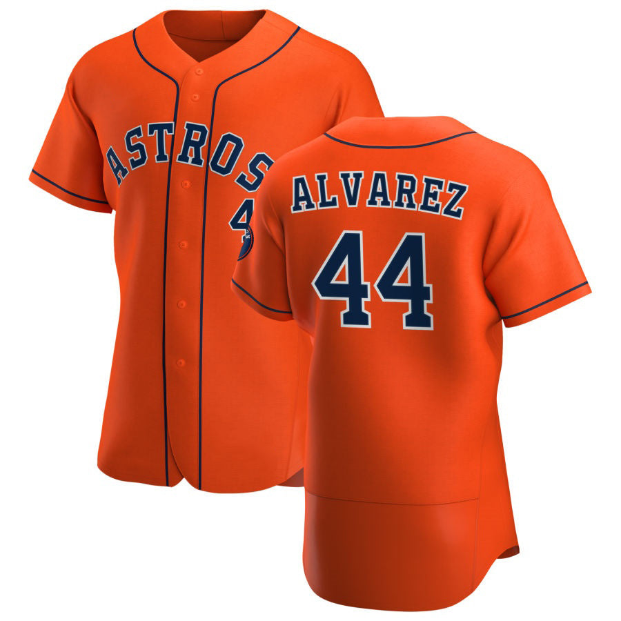 seanshop Houston Astros #44 Yordan Alvarez Orange  Alternate 2020 Authentic Team Jersey