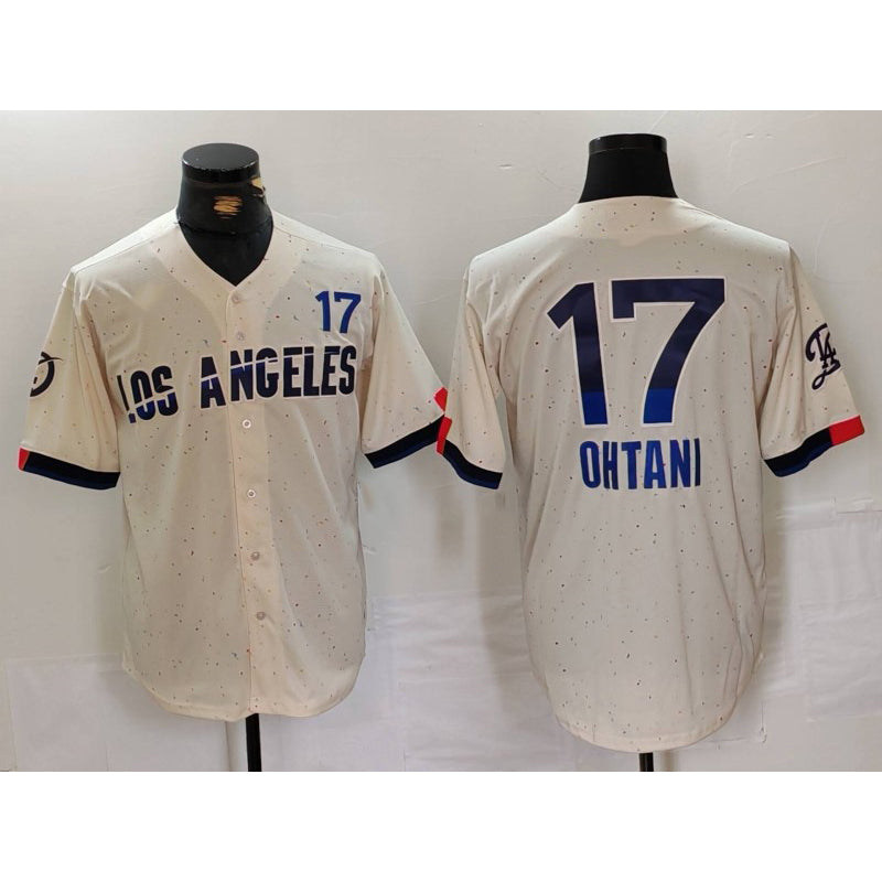 seanshop Los Angeles Dodgers #17 Shohei Ohtani Cream  2024 City Connect Limited Jersey