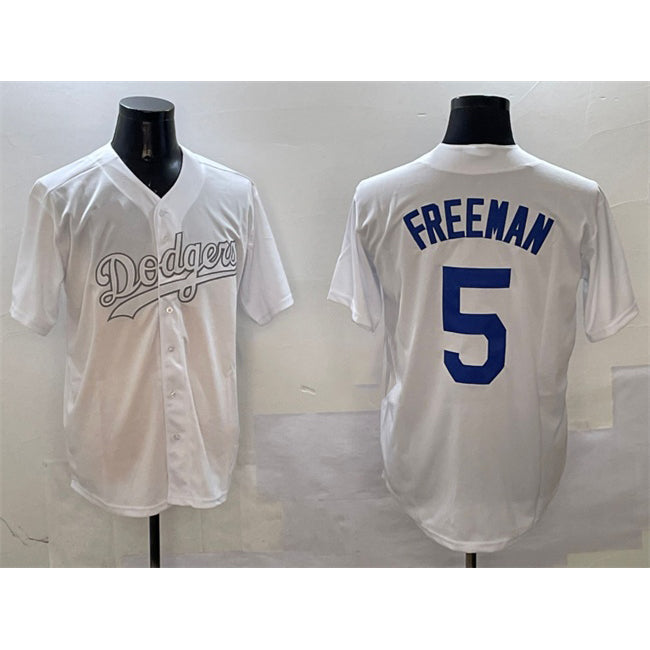 seanshop Los Angeles Dodgers #5 Freddie Freeman White  Fashion Cool Base Stitched Jersey