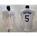 seanshop Los Angeles Dodgers #5 Freddie Freeman White  Fashion Cool Base Stitched Jersey