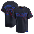 seanshop   Toronto Blue Jays #27 Vladimir Guerrero Jr. Black  2024 City Connect Limited Player Jersey