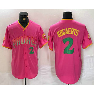 seanshop  San Diego Padres #2 Xander Bogaerts Pink  Player Number Fashion Jersey