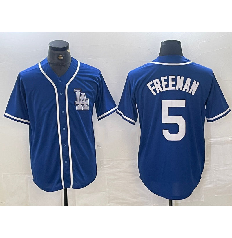 seanshop Los Angeles Dodgers #5 Freddie Freeman Blue  Cool Base Stitched Jersey