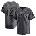 seanshop  New York Mets #12 Francisco Lindor Gray  City Connect Limited Player Jersey