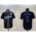 seanshop Los Angeles Dodgers #5 Freddie Freeman Black  2024 World Series Cool Base Stitched Jerseys