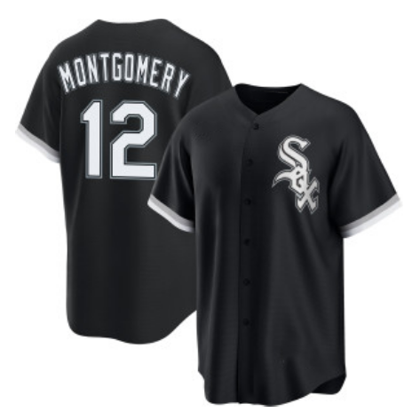 seanshop  Chicago White Sox #12 Colson Montgomery Black  Cool Base Stitched Jersey