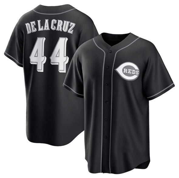 seanshop Cincinnati Reds #44 Elly De La Cruz Black  Lights Out Limited Stitched Jersey
