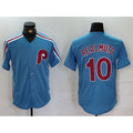 seanshop  Philadelphia Phillies #10 J.T. Realmuto Blue  Cool Base Stitched Jersey