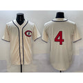 seanshop  Chicago Cubs #4 Pete Crow-Armstrong Cream  Field of Dreams Cool Base Stitched Jersey