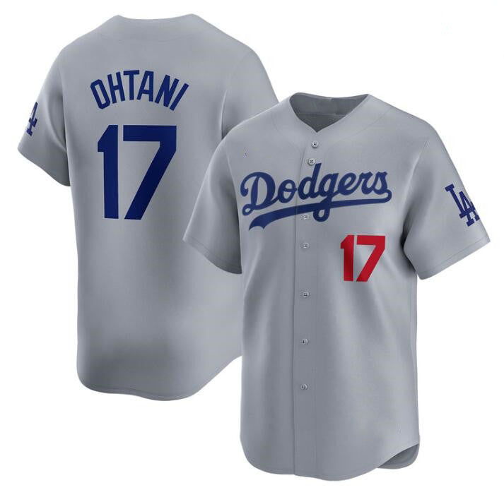 seanshop Los Angeles Dodgers #17 Shohei Ohtani Gray  Cool Base Stitched Jersey 1