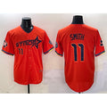 seanshop Houston Astros #11 Cam Smith Orange  2025 City Connect With Texas Patch Limited Stitched Jersey
