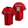 seanshop  Philadelphia Phillies #12 Kyle Schwarber Red  Cool Base Stitched Jersey