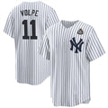 seanshop  New York Yankees #11 Anthony Volpe White  2024 World Series With Name Cool Base Stitched Jersey
