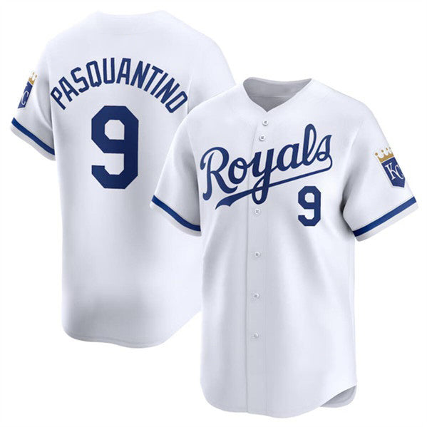 seanshop  Kansas City Royals #9 Vinnie Pasquantino White  2024 Home Limited Stitched Jersey