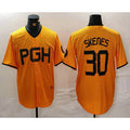 seanshop  Pittsburgh Pirates #30 Paul Skenes Yellow  2023 City Connect Stitched Jersey