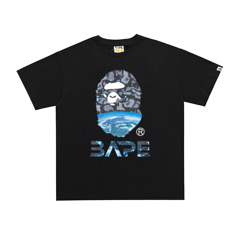 T-shirts high-end trendy short-sleeve short-sleeve unisex letter print