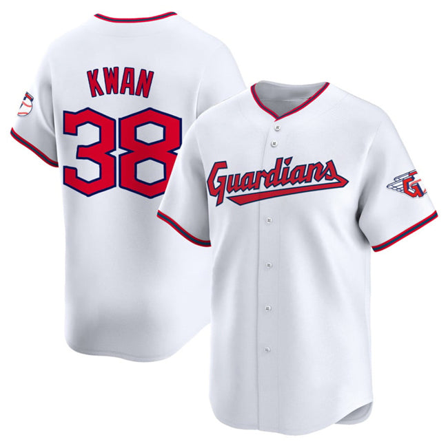 seanshop  Cleveland Guardians #38 Steven Kwan White  Home Limited Stitched Jersey
