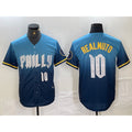 seanshop  Philadelphia Phillies #10 JT Realmuto Number Blue  2024 City Connect Limited Stitched Jersey 2