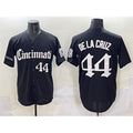seanshop Cincinnati Reds #44 Elly De La Cruz Black  'Gothic Queen City Edition' Vapor Premier Limited Stitched Jersey