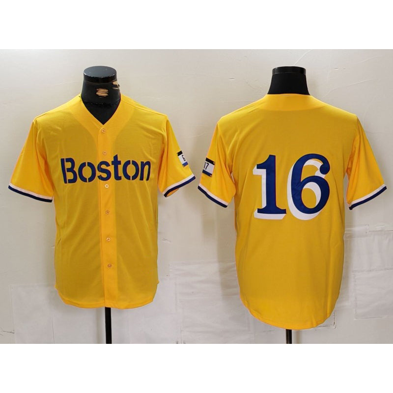 seanshop Boston Red Sox #16 Jarren Duran Gold  City Connect Stitched Jersey