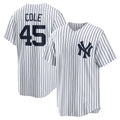 seanshop  New York Yankees #45 Gerrit Cole White  Home Replica Player Name Jersey 2