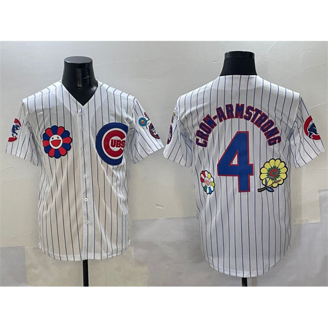 seanshop  Chicago Cubs #4 Pete Crow-Armstrong White  2025 Tokyo Series Limited Stitched Jersey