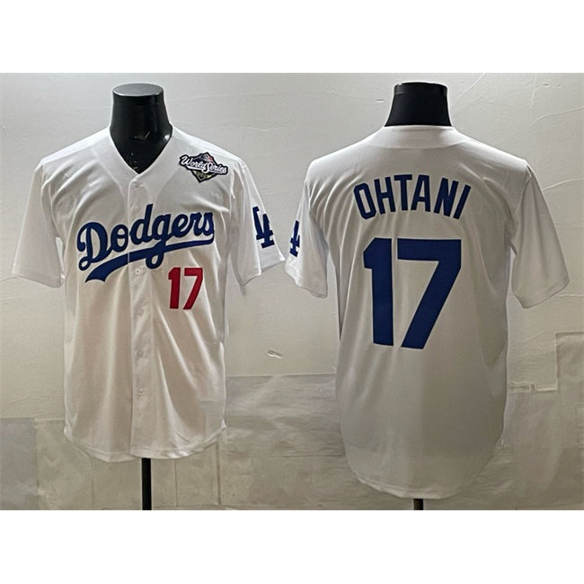 seanshop Los Angeles Dodgers #17 Shohei Ohtani White  2025 World Series Home Limited Stitched Jersey