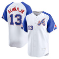 seanshop Atlanta Braves #13 Ronald Acu?a Jr. White  City Connect Limited Player Jersey