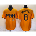 seanshop  Pittsburgh Pirates #8 Willie Stargell Number Gold  2023 City Connect Stitched Jersey