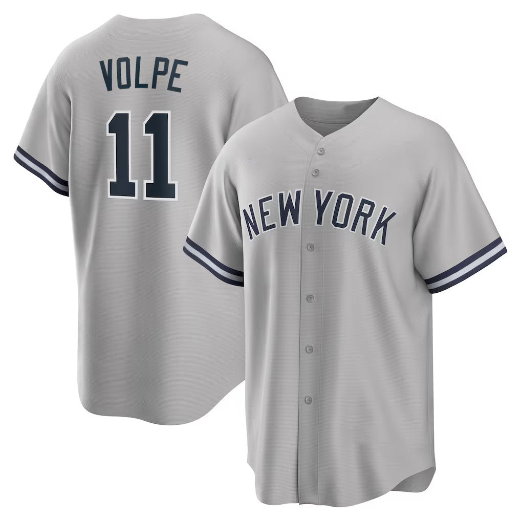 seanshop  New York Yankees #11 Anthony Volpe Gray  Road Replica Jersey