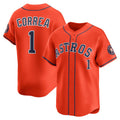 seanshop Houston Astros #1 Carlos Correa Orange  Alternate Limited Player Jersey